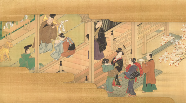 勝川春章 「初宮参図巻」(部分) 似鳥美術館蔵【巻替あり】 春画展 京都 細見美術館 shunga kyoto hosomimuseum kitagawa utamaro